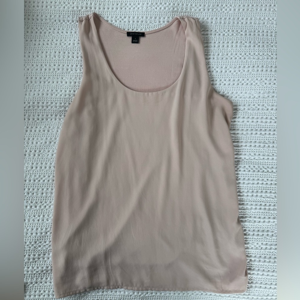 Ann Taylor Scoop Neck Chemise Top